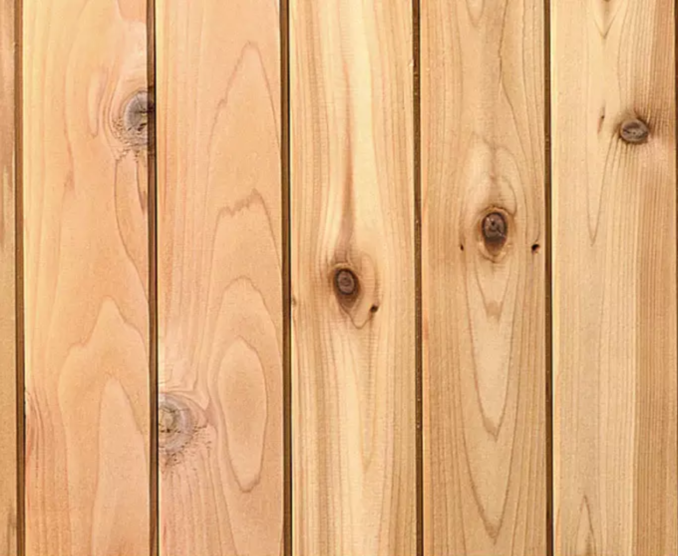 Knotty cedar sample